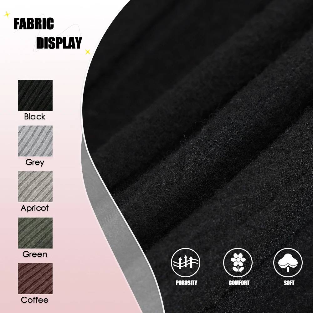 Mia Muse Womens Dresses Fall Winter Casual Plain Knitted Pullover Long Lantern Sleeve High Neck Mini A-Line Short Dresses 250122