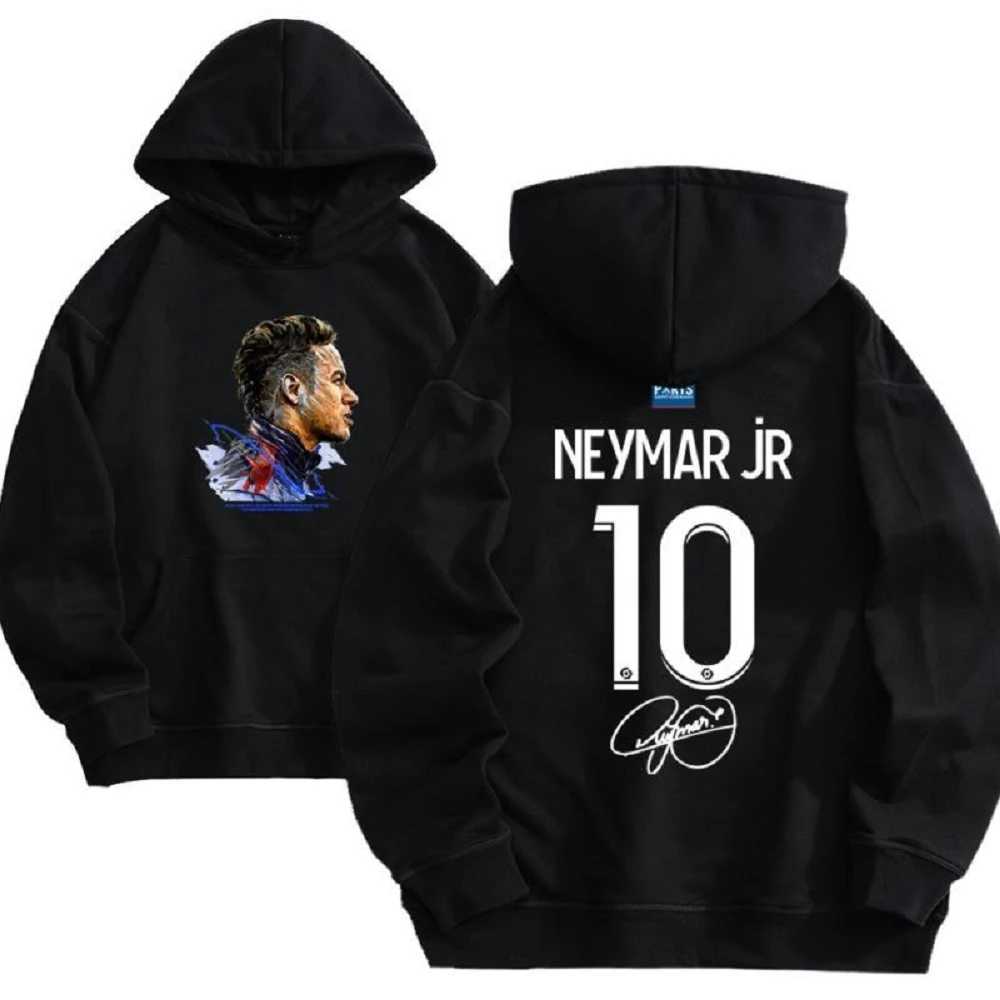 Winter Cotton Fan Sweatshirt Men Hooded Warm Soccer Signature Loose Paris Neymar Tops Street Harajuku Y2K Jacket Tops X250129
