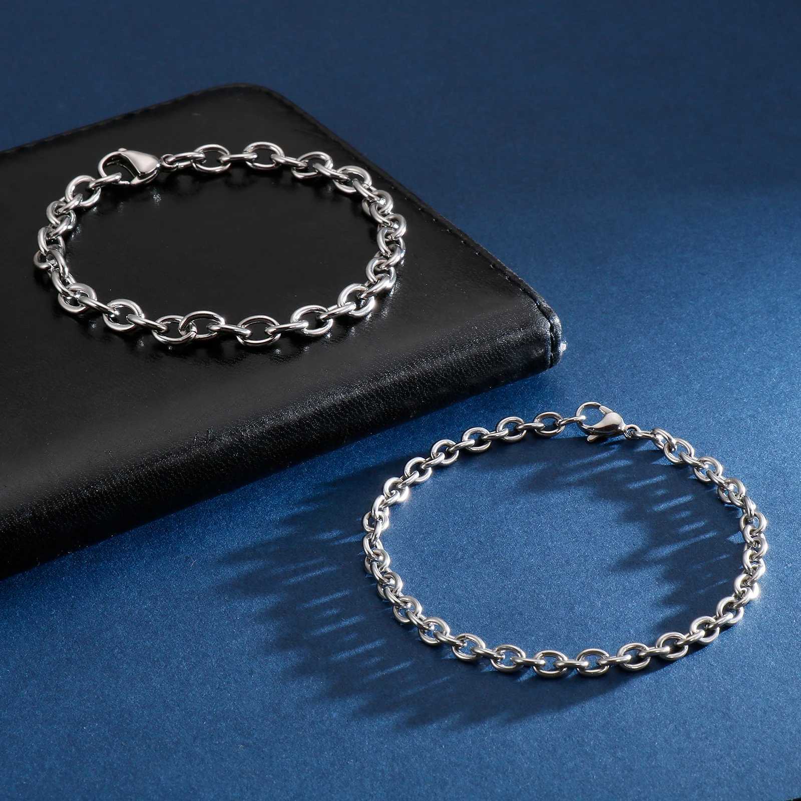 2/3/6/8/9/11mm Mti size gold stainless steel O-chain bracelet suitable for mens punk fashion jewelry X250129