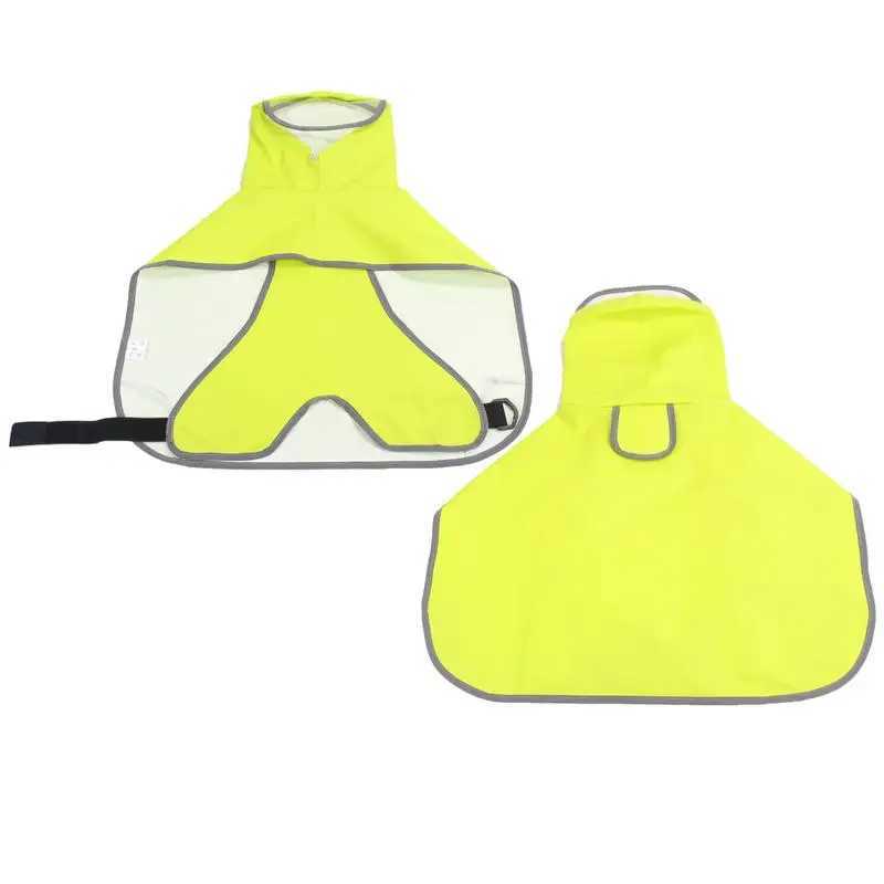 Dog Poncho Reflective Pet Clothes Rope Hole Strip Lightweight Rain Jacket Poncho Hoodies Adjustable Waterproof Dog Rain JacketXJ250121
