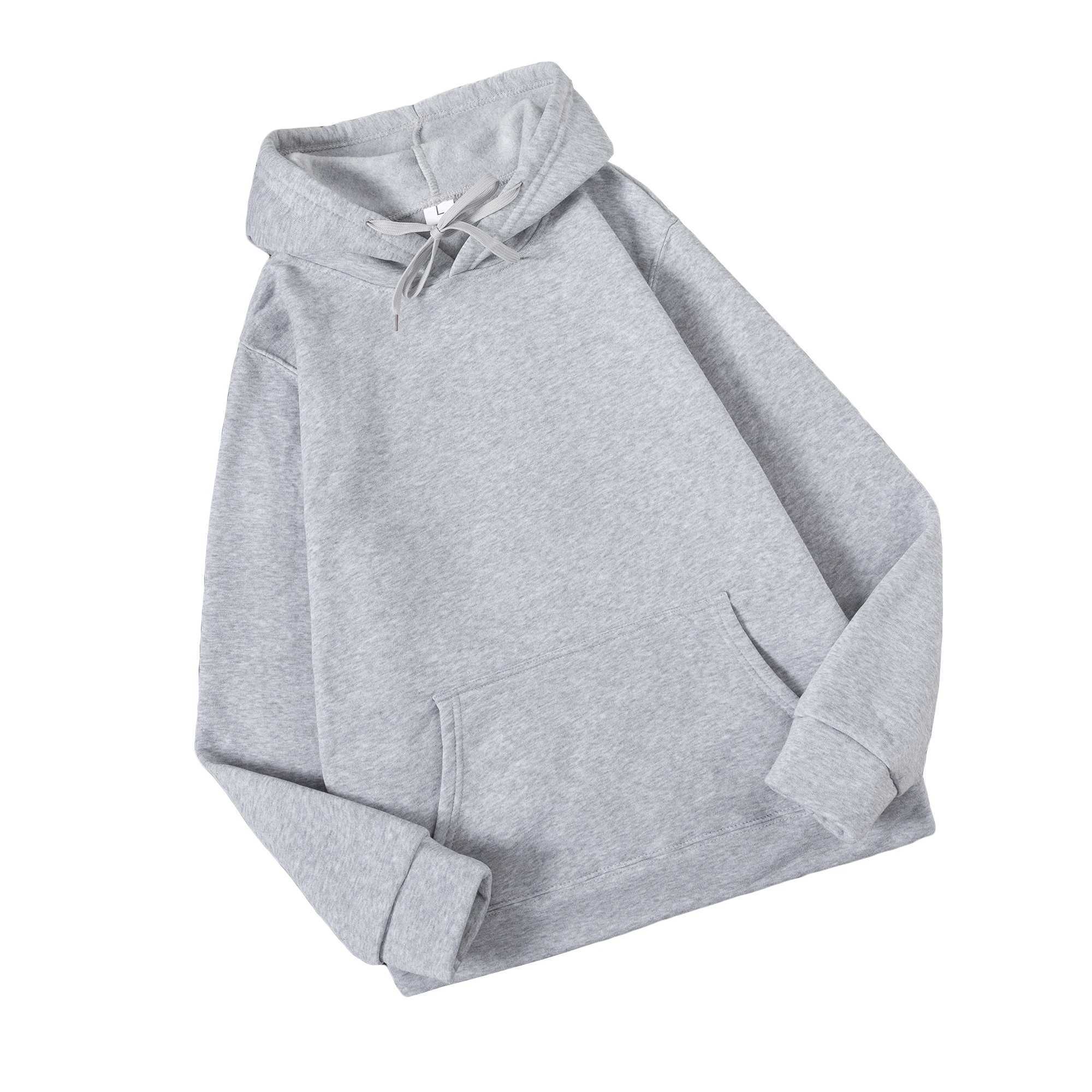 Mens and womens sweatshirts solid color off-shoulder Korean womens hooded pullover 2024 thickened warm oversizedXJ2500118