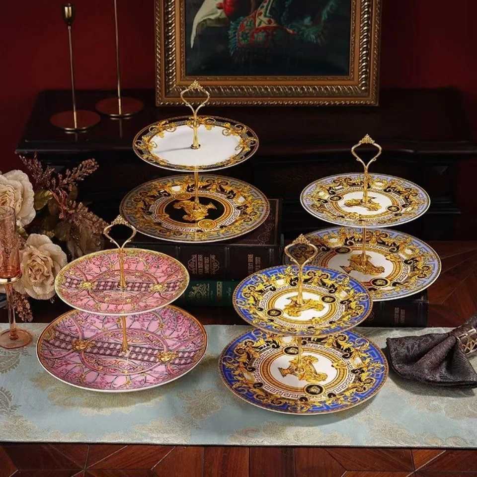 Fruit Plate Cake Stand Dessert Vegetable Storage Rack Wedding Party Birthday Cupcake 2-Layer New X250129