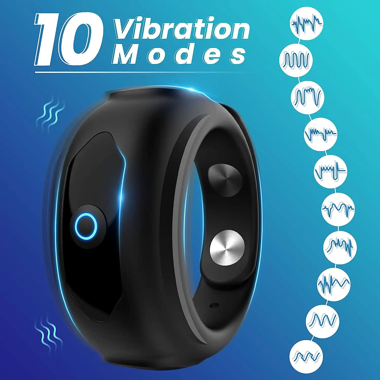 Sexy Cockring Vibrator for Men Couple Vibrating Penis Rings Adjustable Delay Ejaculation Sex Toys for Adults 18 250108