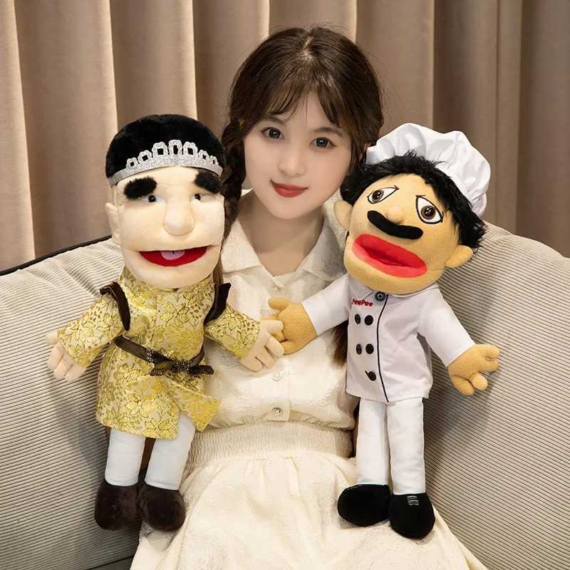 Funny Jeffy Hand Puppet Doll Toy Talk Show Roleplay Movable Mouth Props Chef Police Prince Dad Mom Penelope Cody Junior Joseph X250129