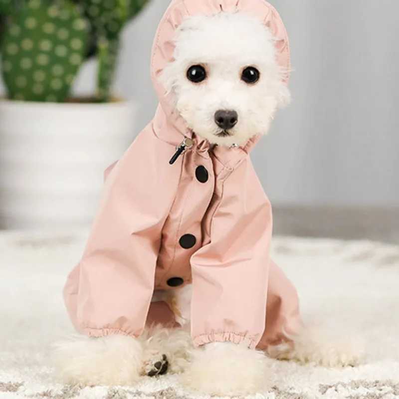 Pet Dog Raincoat Reflective Hooded Clothes Waterproof Jumpsiut Jacket Fashion Outdoor Breathable Clothes for Small Medium DogsXJ250121