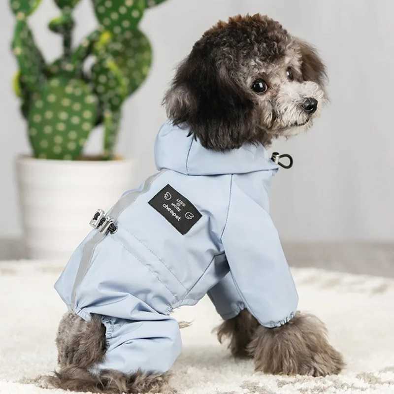 Pet Dog Raincoat Reflective Hooded Clothes Waterproof Jumpsiut Jacket Fashion Outdoor Breathable Clothes for Small Medium DogsXJ250121