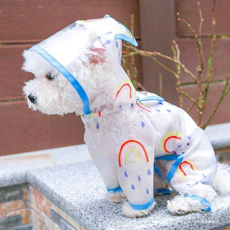 1PC Pet Clothing Waterproof and Rainproof Cap For Dogs Blue Raincoat Suitable For Small and Medium-sized DogsXJ250121