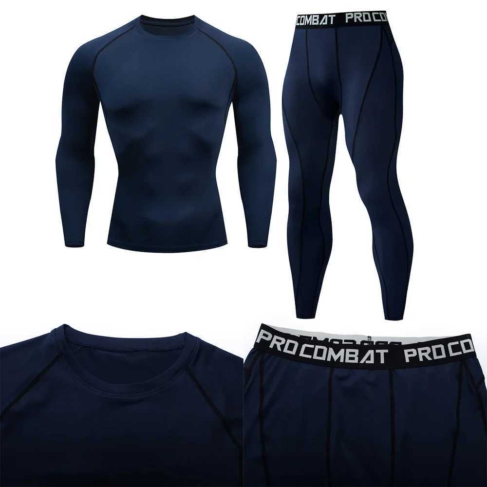Mens Compression Sport Suit Quick Dry Running Set Clothing Sports Outdoor Joggers Training Gym Fitness Tracksuit Sportswear Kit X250129