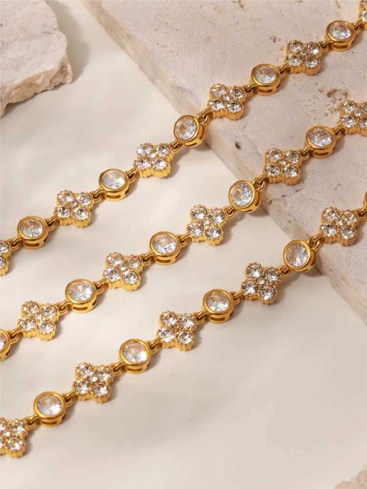 Stainless Steel Chain Bracelets For Wen 18k Gold Plated With Shiny Zircon Wens Wrist Chains Bracelet Luxury Wan Jewelry X250129