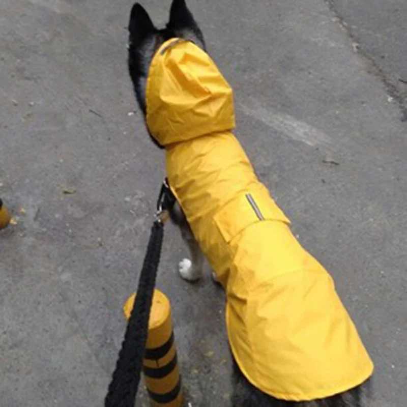 Large Pet Dog Face Raincoat Waterproof Polyester Safety Reflective Stripe Rain Jacket for Golden Retriever Labrador Husky S-6XLXJ250121
