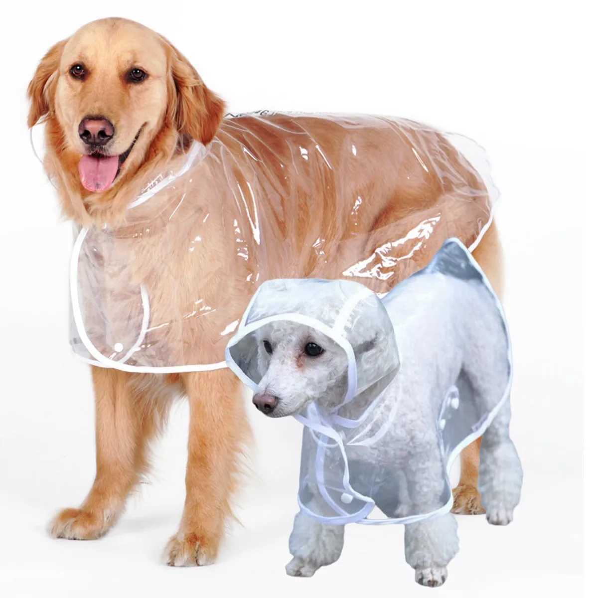 Pet Dog Raincoat Clothes Puppy Transparent Rain Slicker Waterproof Dogs Jumpsuit Pet Clothing for Small Large dogs XS-7XLXJ250121