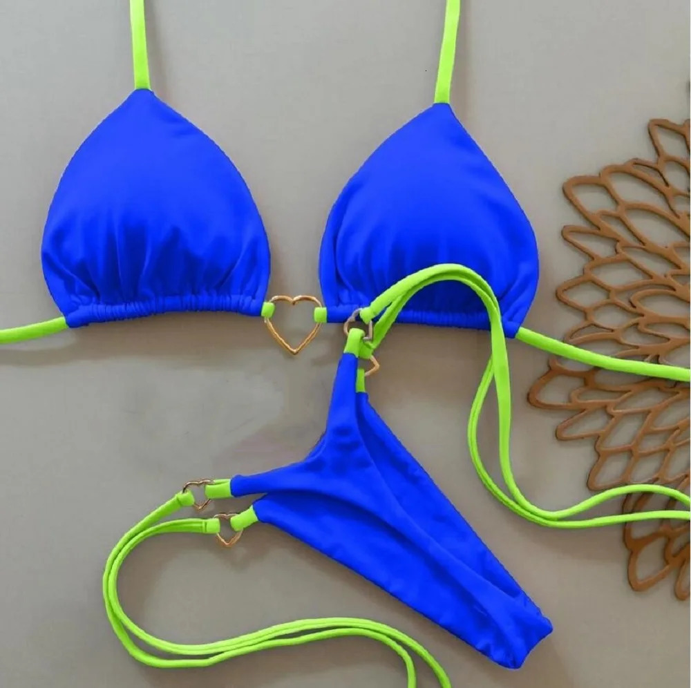 RUOTONSEPT Sexy Halter Solid color Bikini Set Womens Swimsuit Twopiece Triangle Thong Swimwear Bathing Suit Brazilian Biquinis 250120