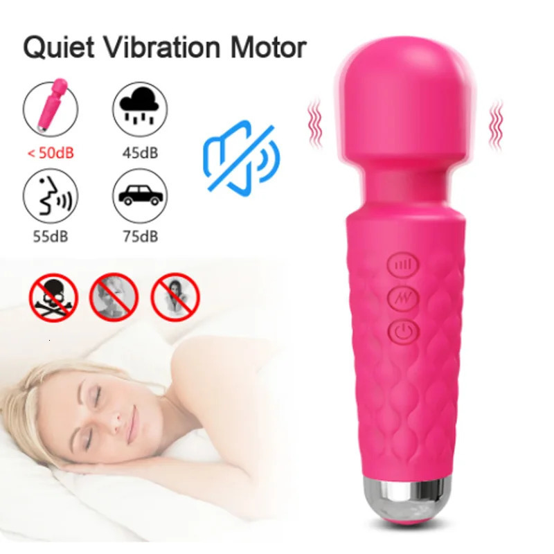 Powerful Double Vibrator Silicone AV Wand G-Spot Massager Dildo Clitoris Nipple Stimulator for Women Sex Toys Couple Adults 18 250114