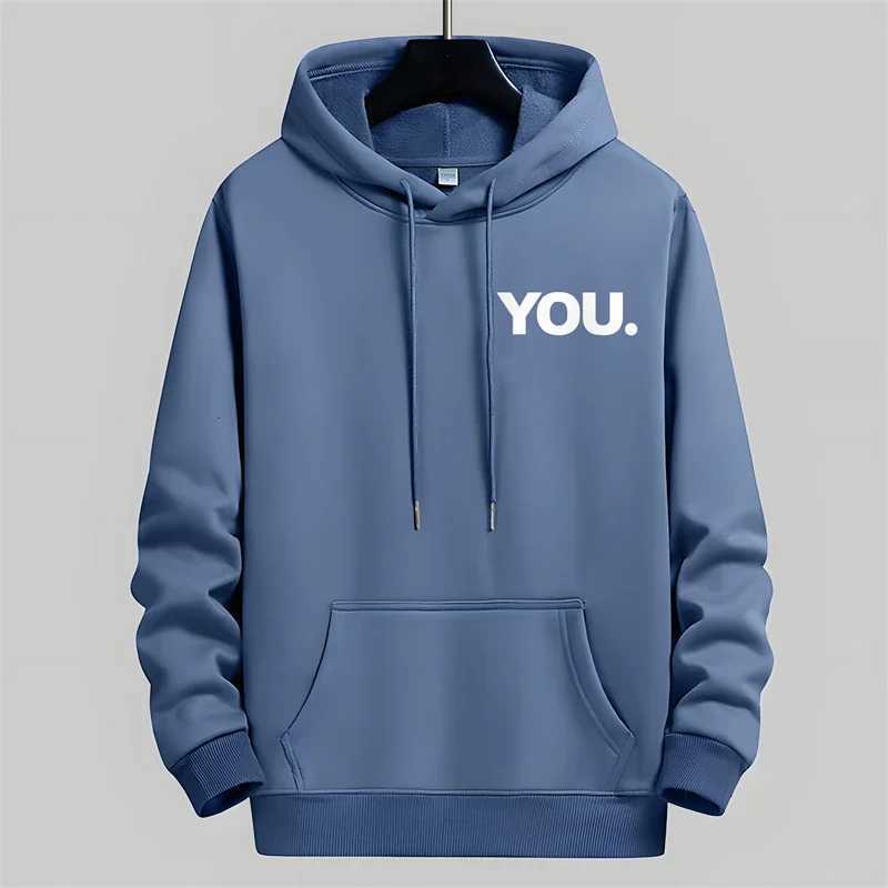 Blessyuki Simple Loose Sweatshirt Men 2023 Autumn Korean Chic Letter Printed Hoodies Men Casual Oversized Long Sleeve Pullover X250129