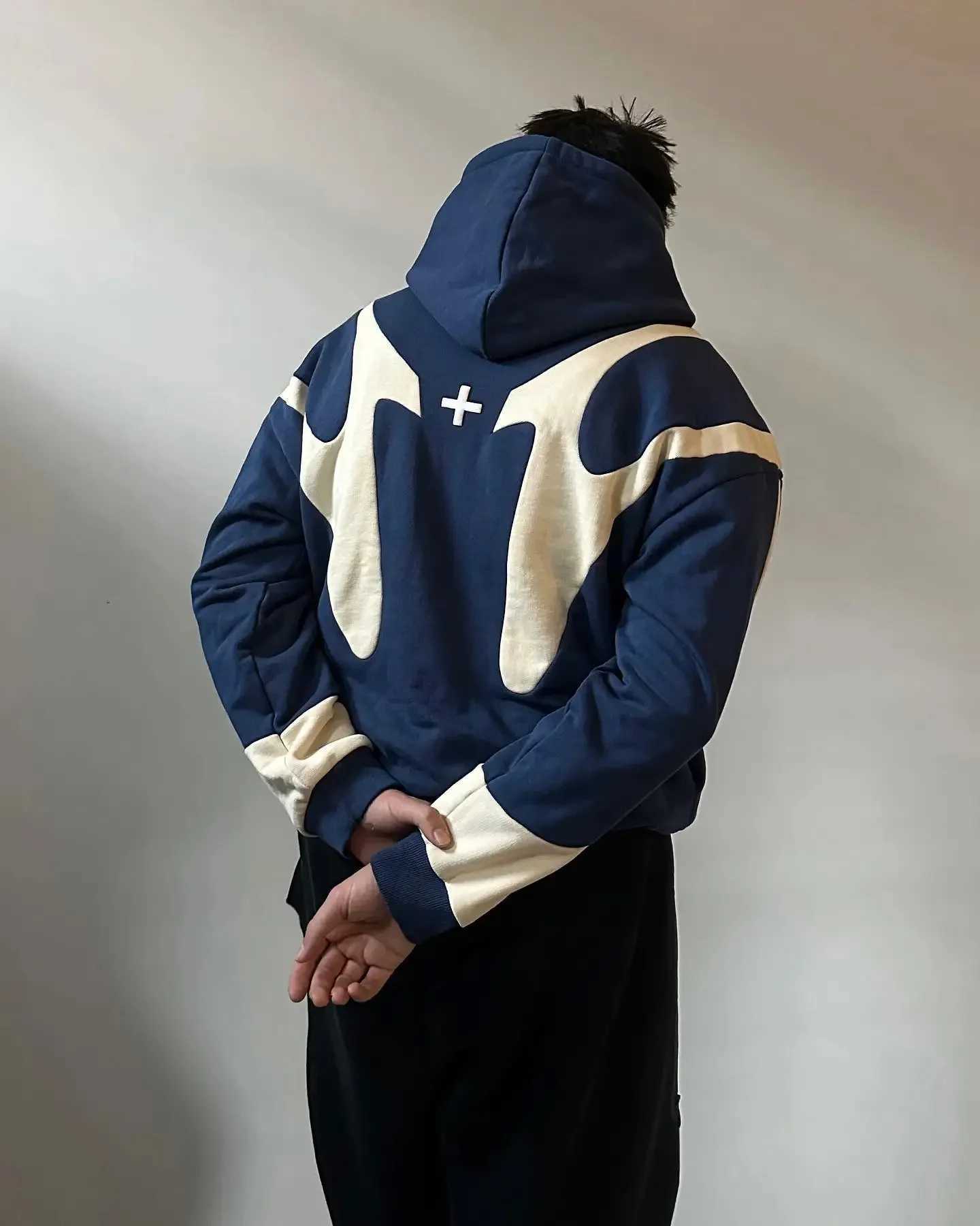 Y2K Retro zip up Hoodie Men Harajuku Hip Hop Vintage Gothic Sweatshirt High Street Punk Hip Hop Tops StreetwearXJ2500118