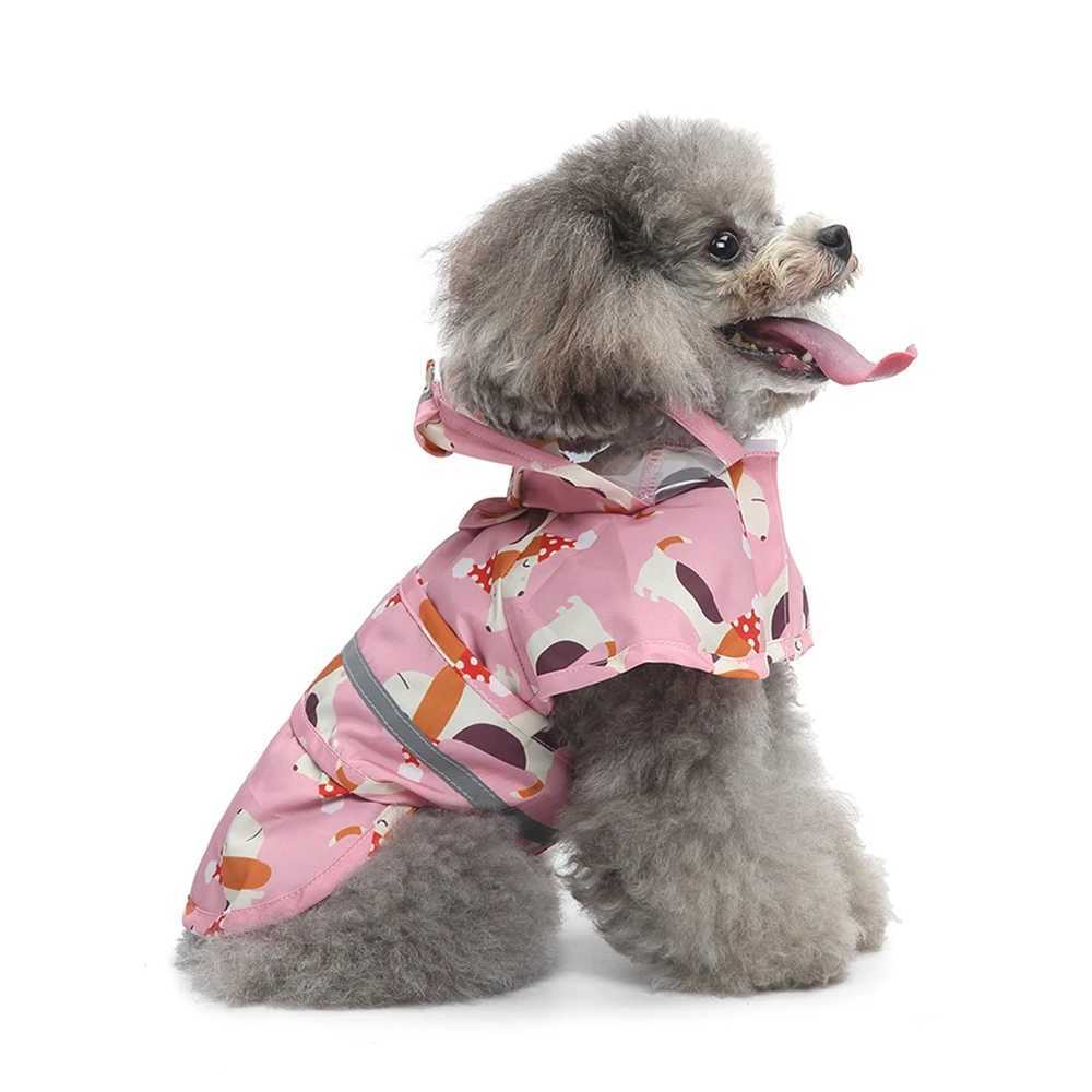 Pets Dog Clothes Waterproof Dog Raincoat Jumpsuit For Medium Large Dogs Hooded Raincoats Reflective Strip Dogs Rain Coat XS-4XLXJ250121