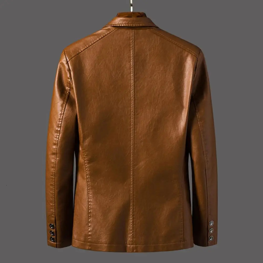 Autumn Men Black Biker PU Leather Coat Korean Fashion Men Pu Leather Jacket Trend Casual Fit Slim Baseball Clothes 250120