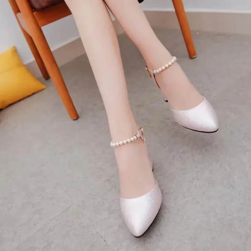 2025 Women High-heeled Sandals Summer Female Shoes Ladies Stilettos High Heels Elegant Buckle Slingback Wedding Shoes 250113