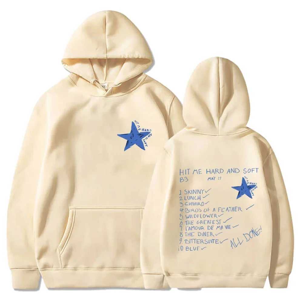 Hip Hop Hoodies Hit Me Hard and Soft 2024 Tour Hooded Pullover Men Women Fleece Casual Sweatshirts Fashion Loose Gothic HoodieXJ2500118