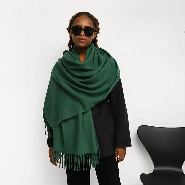 Women Imitation Cashmere Scarves 70x200cm Including Beard Fashion Korean Version Solid Warm Scarf Versatile Shawl Party Gift 250120