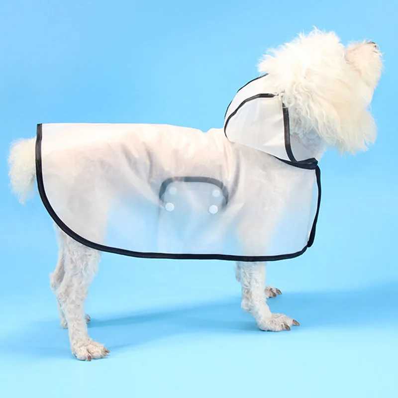 Pet Dog Rain Coat For Small Large Dogs French Bulldog Husky Transparent Cloak Coat Jacket For Rain 8 Sizes Raincoat Clothing #9XJ250121