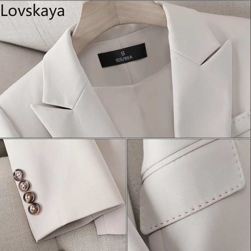 Korean version of womens long sleeved professional formal suit set interview work uniform 250122