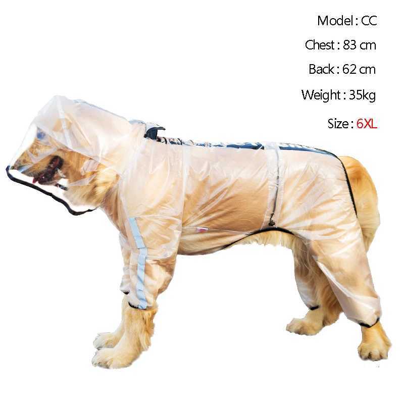 Pet dog Raincoat Puppy Four Feet Hooded Transparent Waterproof small medium Large Dog Rain Out Clothes for AnimalsXJ250121