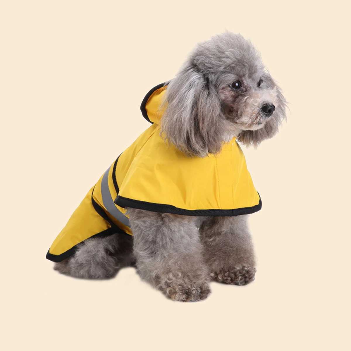 Large Dog Waterproof Raincoat Adjustable Pet Water Proof Clothes Lightweight Rain Jacket Poncho Hoodies with Strip ReflectiveXJ250121
