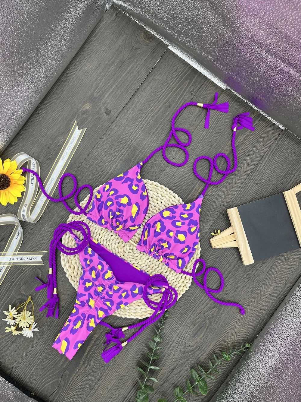 RUOTONGSEPT Sexy Leopard Print Bikini Set Swimsuit Womens Swimwear For Fe Biquini Two Piece Beachwear 2023 New Bathing SuitXJ250120