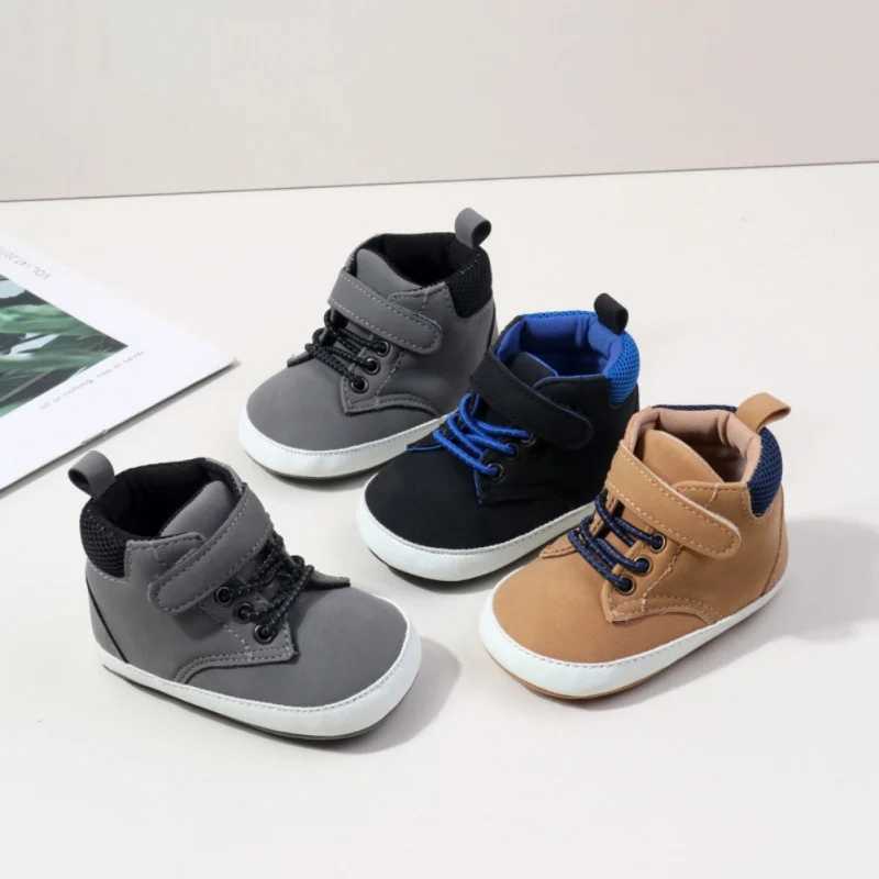 New Baby Shoes Boy Sports Shoes Spring Autumn PU Leather Soft Non-Slip Sole Newborn Toddler Casual Baby Shoes X250129
