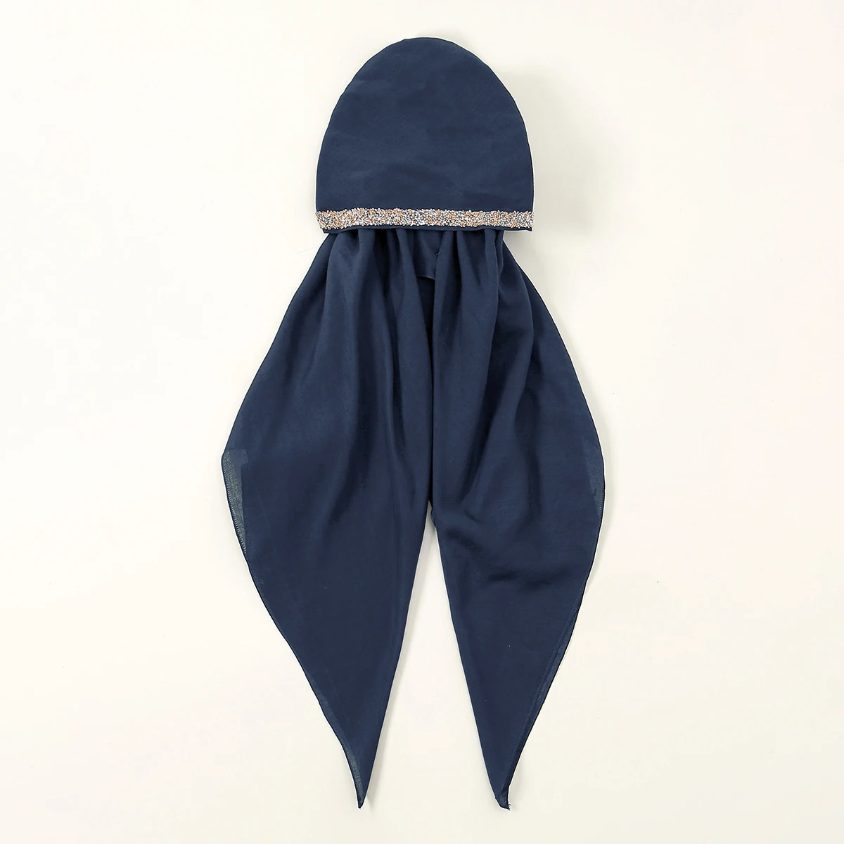 Shiny Rhinestone Instant Hijab Scarf for Women Muslim Turban Thin Breathable Polyster Headband Elastic Sleep Cap Wraps 250121