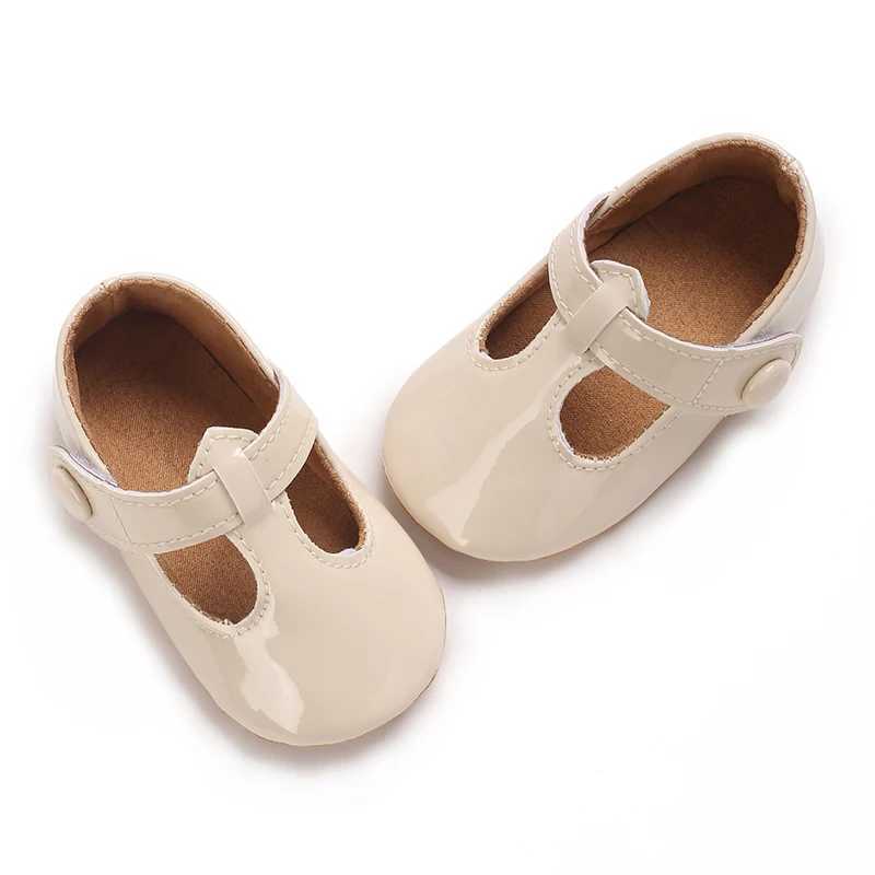 Baby Girl Mary Jane Flat Shoelaces Bow Princess Party Dress Baby Crib Shoes Anti Slip Soft Rubber Sole Suitable For Childrens X250129