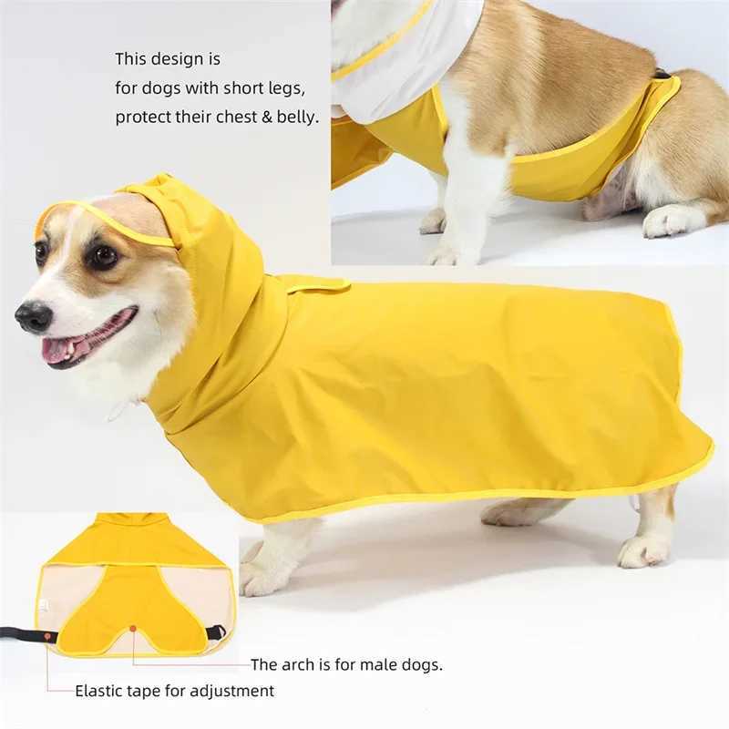 Fullnai Rainy Season Puppy Dog Raincoat Waterproof Pet Clothes for Dogs mascotas Apparel Impermeable Corgi Shiba Inu Rain CoatsXJ250121