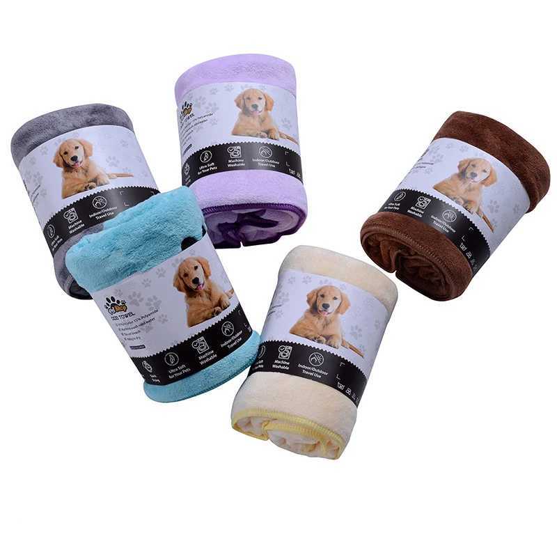 Microfiber Pet Dog Washing Towel Super Soft Absorbent Quick-Dry Puppy Bath Towel Suit for Dog Cat Bathrobe Grooming Supplies M250118