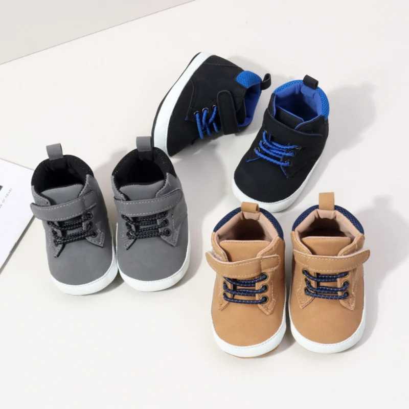 New Baby Shoes Boy Sports Shoes Spring Autumn PU Leather Soft Non-Slip Sole Newborn Toddler Casual Baby Shoes X250129