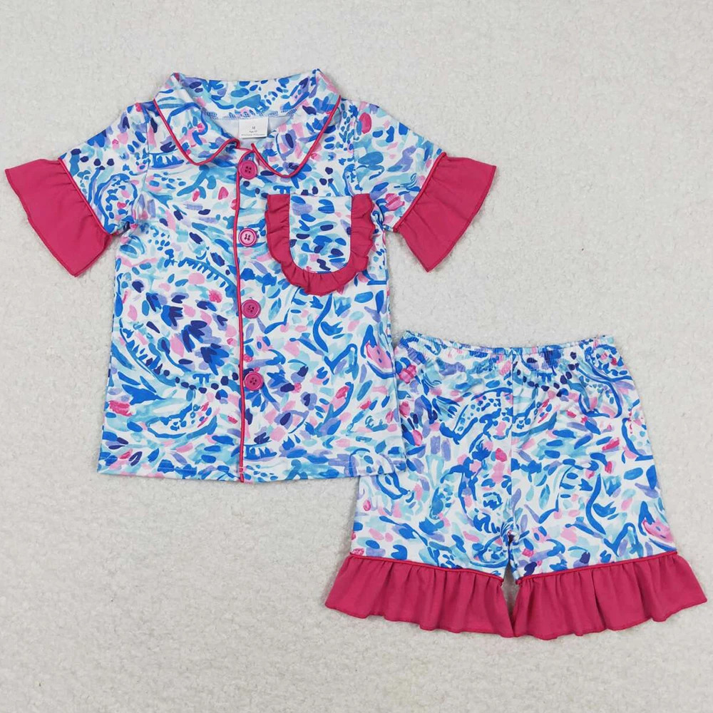 Fashion Adult Women Pajamas Sleepwear Bow Short Sleeve Tops Shorts Mommy Me Pajamas Boutique Baby Girls Pajamas Adult Sets 250121