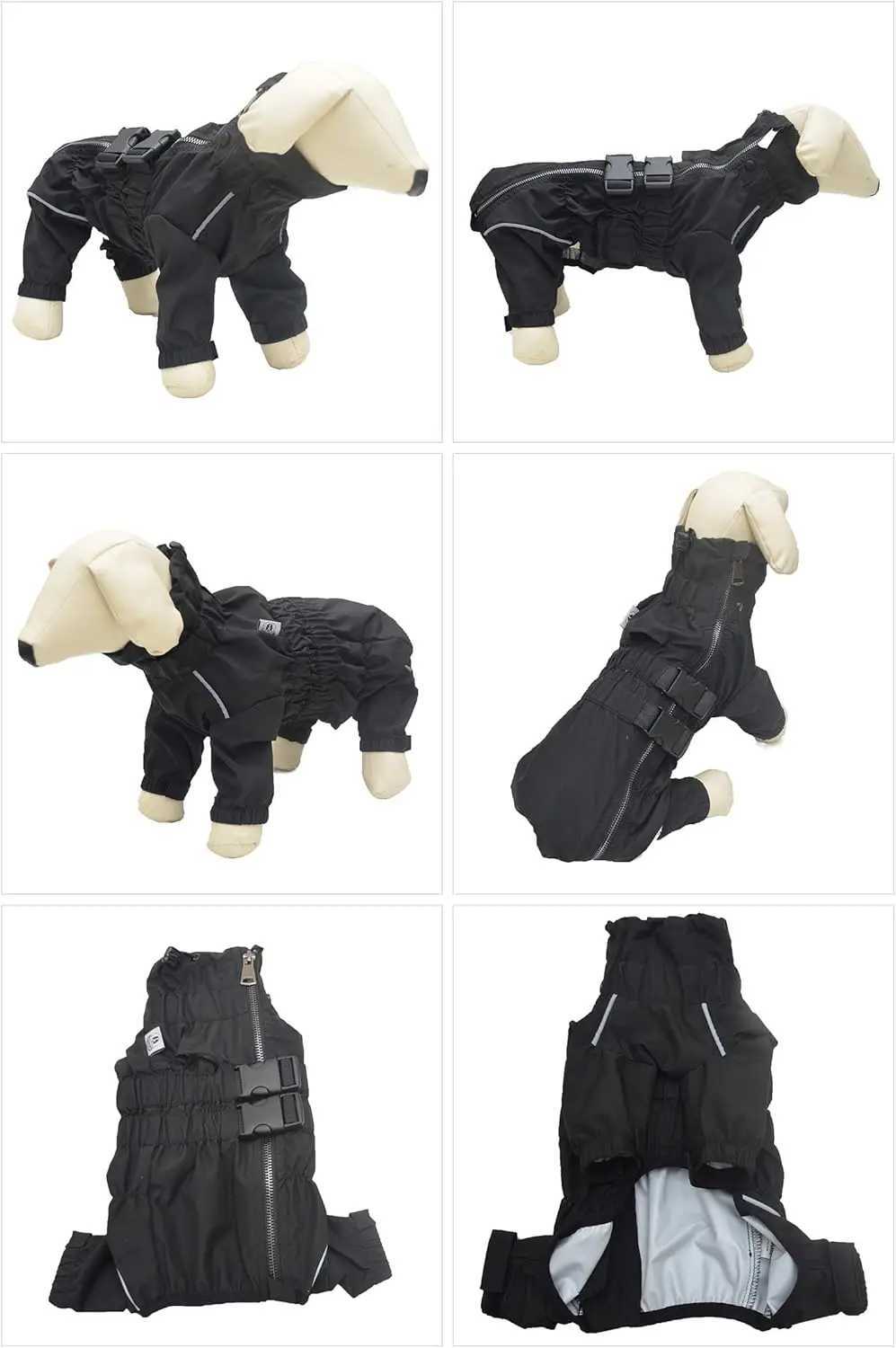 ATUBAN Waterproof Jacket Lightweight Reflective Safety Dog Raincoat Windproof Snow-Proof Dog Vest for Small Medium LargeXJ250121