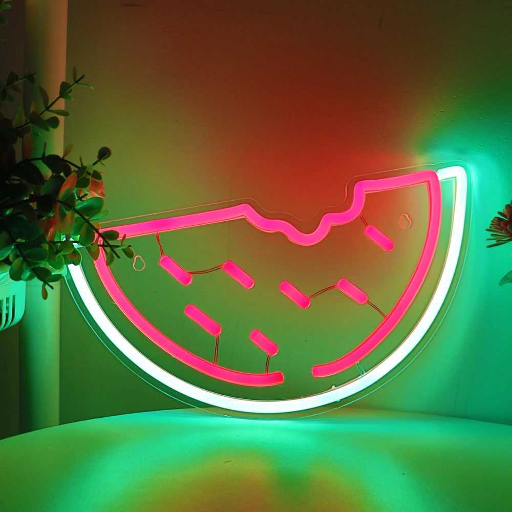 New Arrival 1pc Creative Watermelon Wall LED Art Neon Sign Light For Home Rome Shop Party Kitchen Pub Club Bar Decoration 11.61*6.1 Z250118