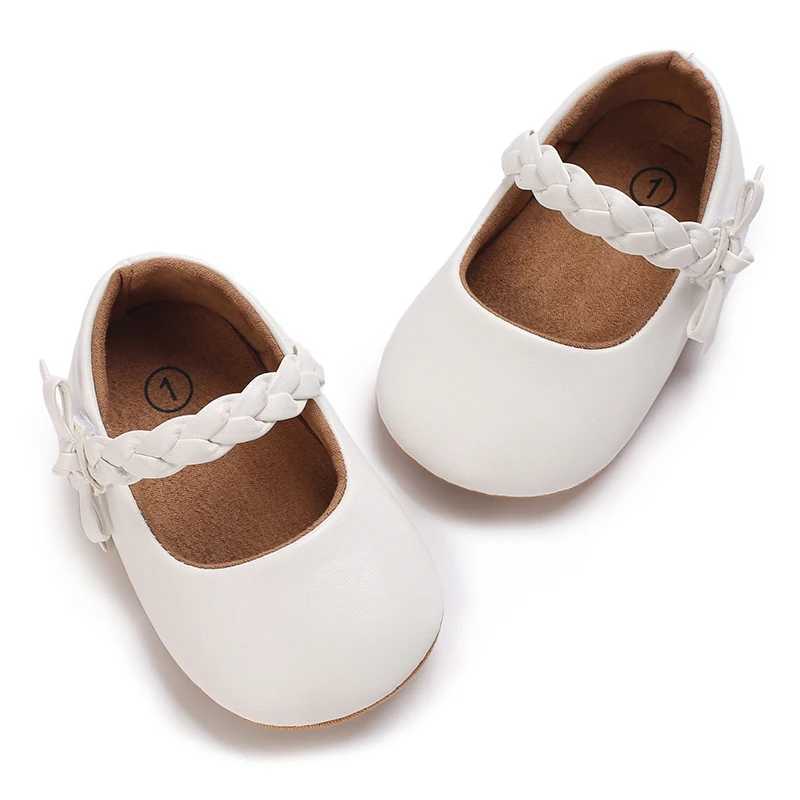 Baby womens shoes soft soled PU leather bow baby shoes non slip flat bottom baby shoes X250129