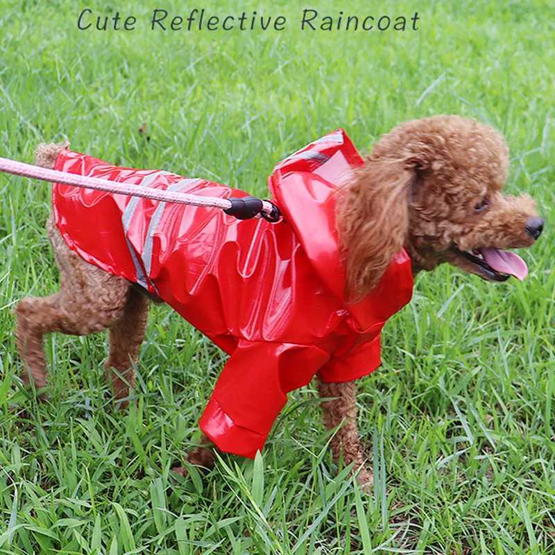 Pet Raincoat Waterproof Dog Clothes Reflective Puppy Raincoats French Bulldog Chihuahua Pug Costume Pet Supplies SnowproofXJ250121
