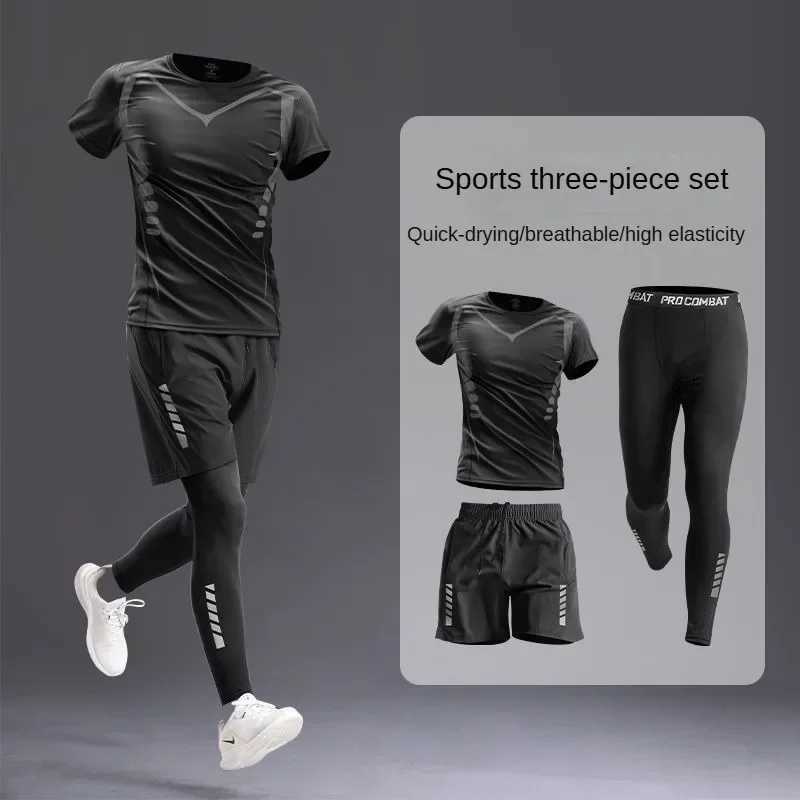 All season mens sportswear set/set - track and field clothing for running cycling fitness and hiking gym mens clothing jogging boxing 5 pieces X250129