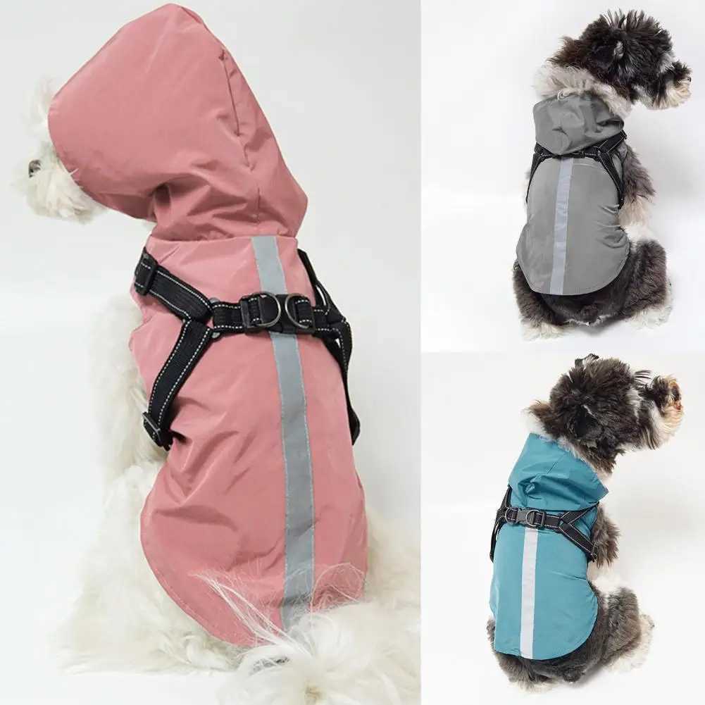 Dog Raincoat Reflective Design Waterproof Breathable Pet Two-legged Winter Jacket Puppy CostumeXJ250121