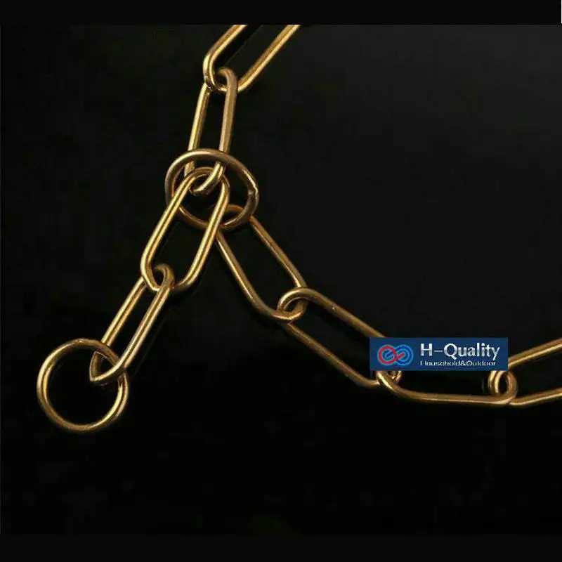 HQ BD01 ic Show Quty Strong Solid Brass Dog Chain Leash Dog Collar Brass P Chain Special For Middle Giant Dogs X250129