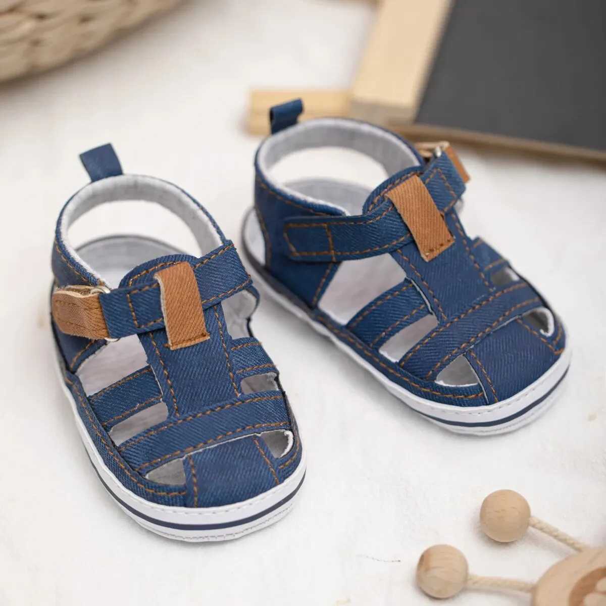 Meckior Baby Canvas Casual Boy Shoes Anti-Slip Rubber Bottom Infant Toddler Newborn First Walker Baby Boy Girl First Sandals X250129