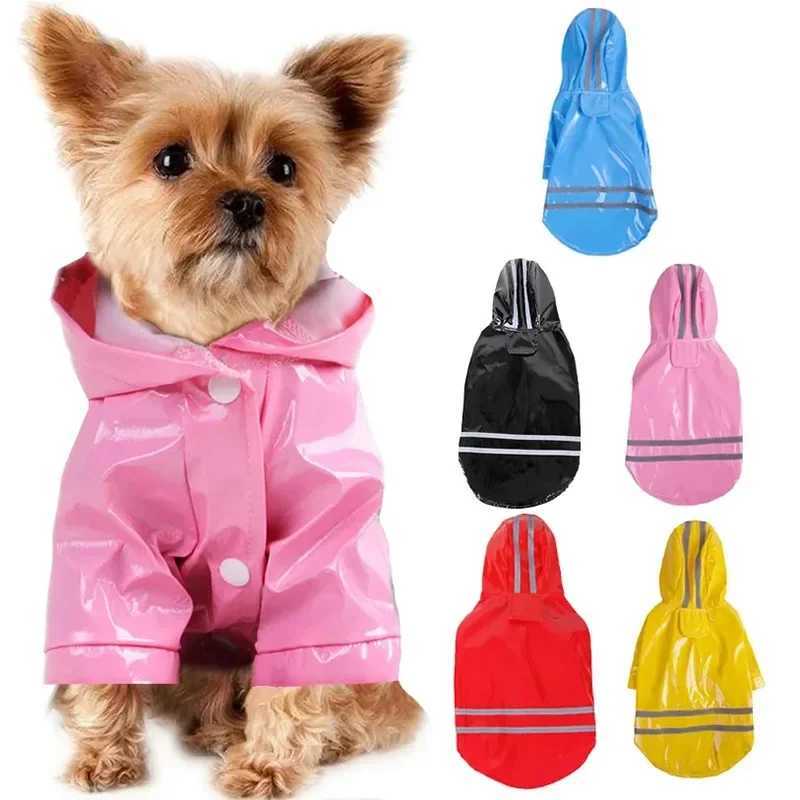 Dog Raincoat Reflective Waterproof Snowproof Pet Coat for Small Puppy Cats Raincoat Chihuahua Bulldog Pets Cape Poncho CostumeXJ250121