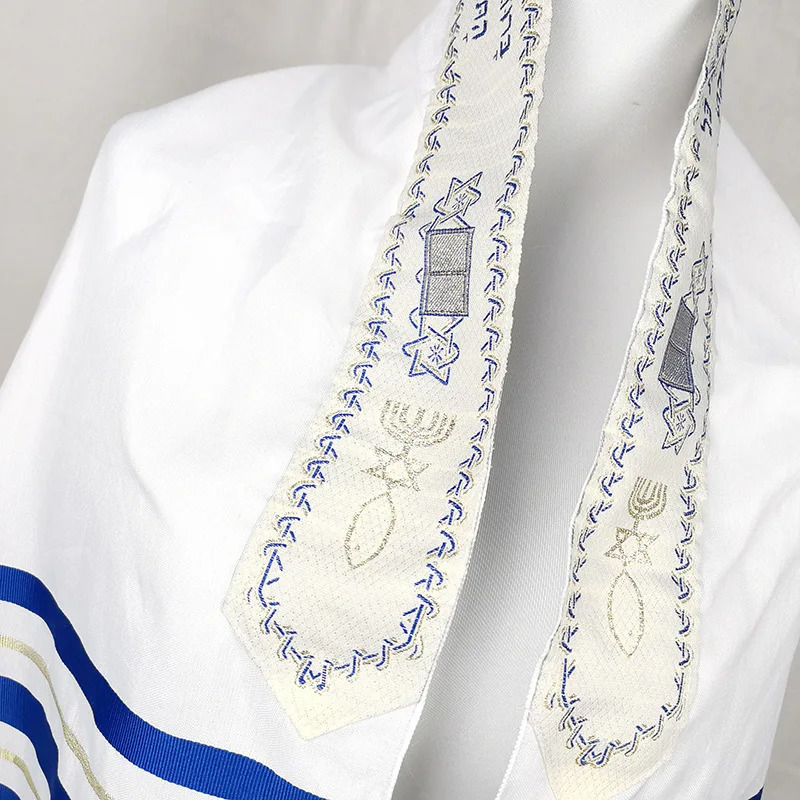 Big Size 108*180Cm Je Tallit Talit Prayer Shawl Talis Scarf Women Men Talit Prayer Shawl Messianic Tallit for Christian 250120