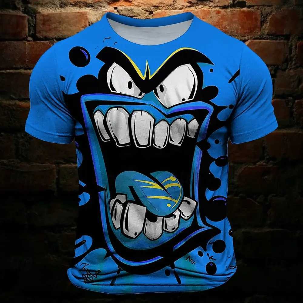 Mens T shirt Tee Funny Grimace 3D Print Vintage Fashion Cool Crew Neck Clothing Apparel Daily Holiday Vacation Short Sleeve topXJ250117