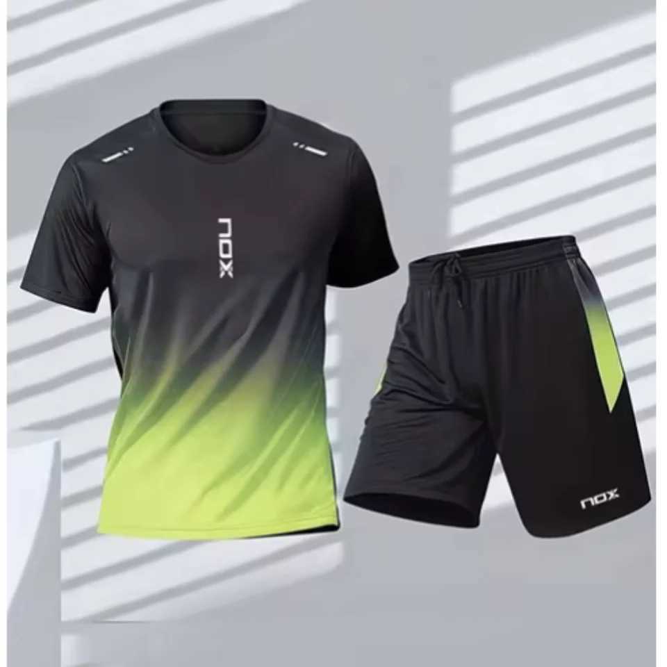 NOX Mens Sports T-shirt Summer Mens Tennis Sportswear 3D Printed Short-sleeved Crew Neck T-shirt /badminton Sports Top X250129