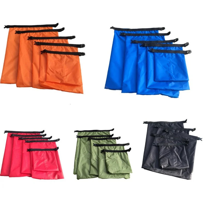 5pcs Waterproof Dry Bag For Camping Drifting Hiking Swimming Rafting Kayaking River Trekking Bags Outdoor Storage Pack Sack y250121