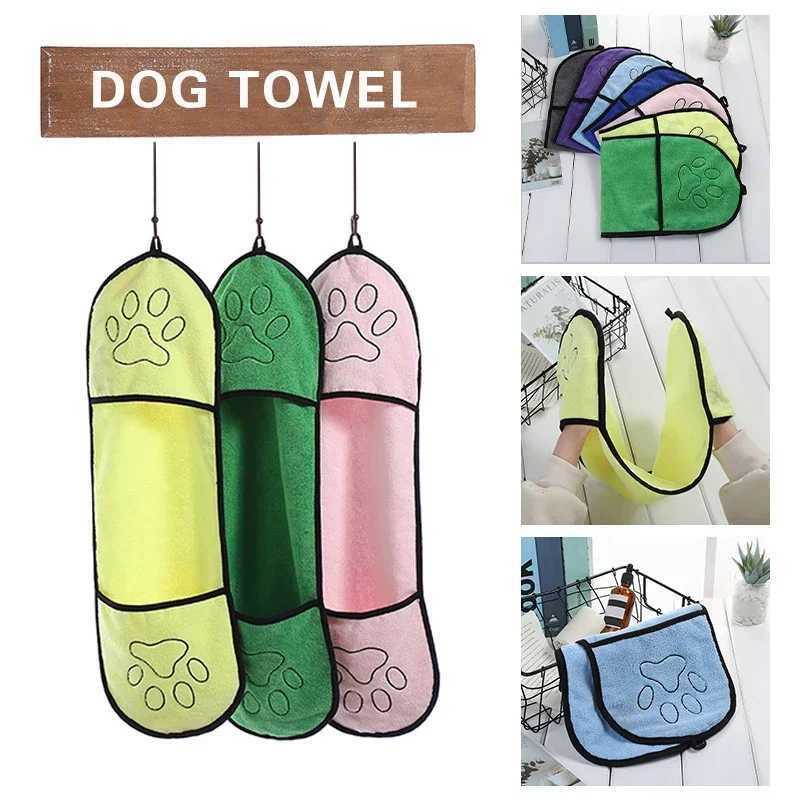 Quick-drying Microfiber Pet Bathing Gloves Dog Bathrobe Dog Hot Selling Pet Bath Towels for Cats and Dogs Absorbent Towels M250118